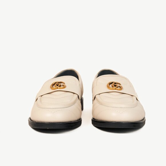 Gucci Marmont Cream GG Matelasse Leather Loafers - Picture 3 of 12